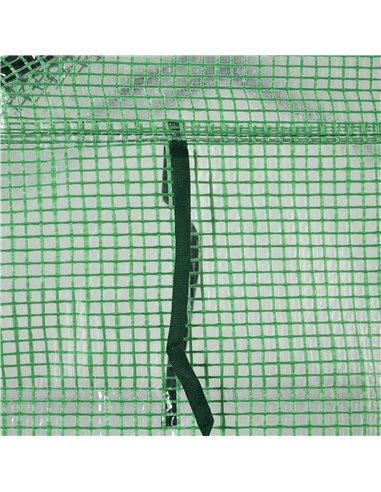 Outsunny Lean to Greenhouses with Shelves Polytunnel Steeple Green house Grow House Removable Cover 143x138x190cm, Green 845-510
