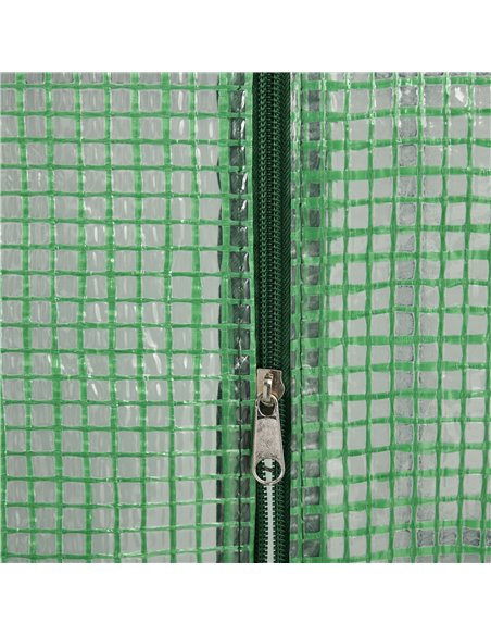 Outsunny Lean to Greenhouses with Shelves Polytunnel Steeple Green house Grow House Removable Cover 143x138x190cm, Green 845-510 - pic 38387 | FastDaddyshop