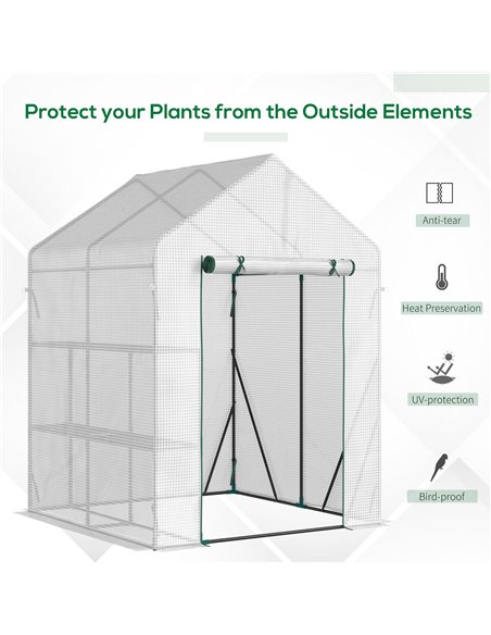Outsunny Portable Walk-In Greenhouse, Plant Grow House, Green 845-621V01 - pic 38391 | FastDaddyshop