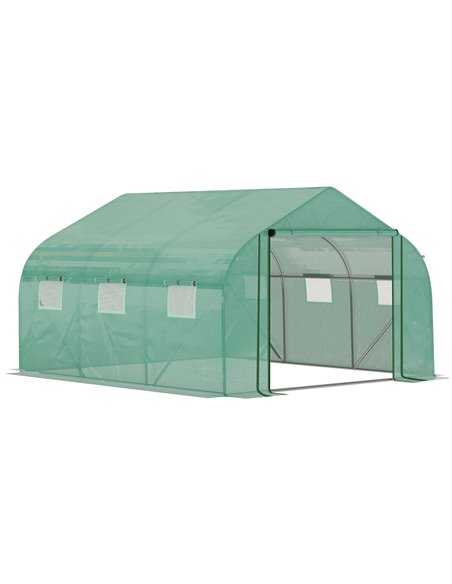 Outsunny Walk-in Polytunnel Garden Greenhouse, Green 845-563 - pic 38397 | FastDaddyshop