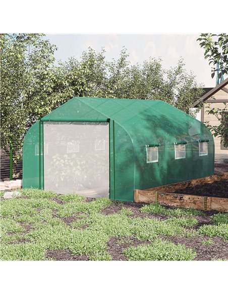 Outsunny Walk-in Polytunnel Garden Greenhouse, Green 845-563 - pic 38398 | FastDaddyshop