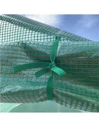Outsunny Walk-in Polytunnel Garden Greenhouse, Outdoor Greenhouse with PE Cover, Zippered Roll Up Door and 6 Windows, 3.5 x 3 x 