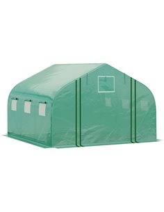 Outsunny 4.47 x 3 x 2m Walk-in Tunnel Greenhouse, Green 845-563V01