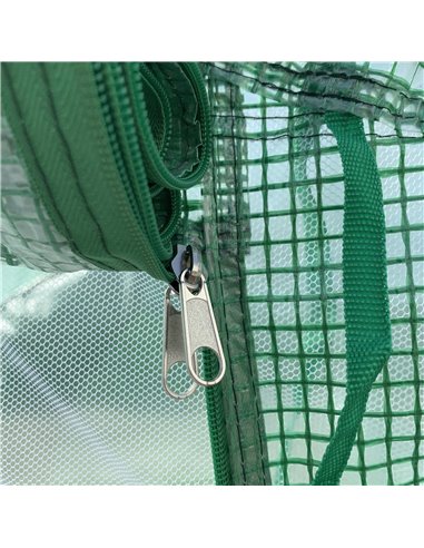 Outsunny 4.47 x 3 x 2m Walk-in Tunnel Greenhouse, Portable Polytunnel Tent, Plant Hot House with PE Cover, Zippered Roll Up Door