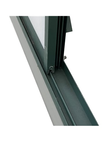 Outsunny Aluminium Greenhouse Polycarbonate Walk-in Garden Greenhouse Kit with Adjustable Roof Vent, Rain Gutter and Foundation,