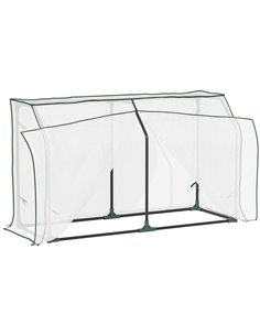 Outsunny Mini Greenhouse Portable Garden Growhouse, White 845-618