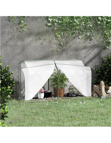Outsunny Mini Greenhouse Portable Garden Growhouse, White 845-618