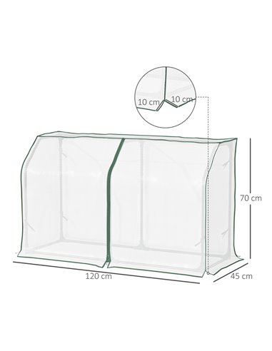 Outsunny Mini Greenhouse Portable Garden Growhouse, White 845-618