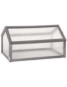 Outsunny Wooden Cold Frame Polycarbonate Greenhouse, Grey 845-671GY