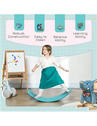 ZONEKIZ Balance Board Kids Wobble Board Stepping Stone, Montessori Toy for Children, Preschool Toy Gross Motor, Ages for 3-6 Yea