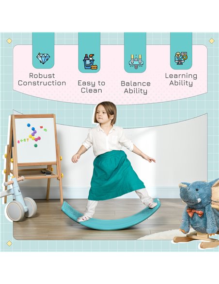 ZONEKIZ Balance Board Kids Wobble Board Stepping Stone, Montessori Toy for Children, Preschool Toy Gross Motor, Ages for 3-6 Yea - pic 3850 | FastDaddyshop