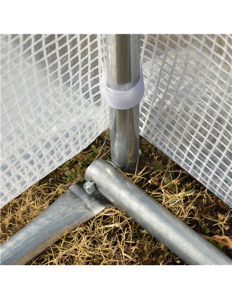 Outsunny 4 x 3 x 2 m Polytunnel Greenhouse with Steel Frame, Reinforced Cover, Zippered Door and 8 Windows for Garden and Backya - pic 38503 | FastDaddyshop