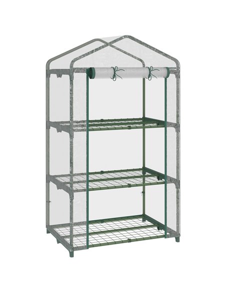 Outsunny 3 Tier Mini Greenhouse Portable Garden Grow House, Clear 845-606 - pic 38505 | FastDaddyshop