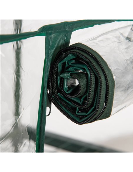 Outsunny 3 Tier Mini Greenhouse Portable Garden Grow House with Roll Up Door and Wire Shelves, 69L x 49W x 125H cm, Clear 845-60 - pic 38511 | FastDaddyshop