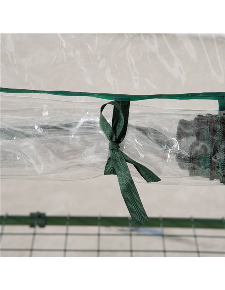 Outsunny 3 Tier Mini Greenhouse Portable Garden Grow House with Roll Up Door and Wire Shelves, 69L x 49W x 125H cm, Clear 845-60 - pic 38512 | FastDaddyshop