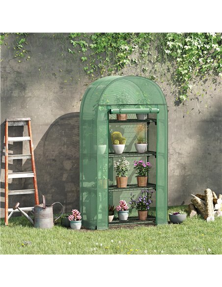Outsunny 80x49x160cm Mini Greenhouse for Outdoor, Green 845-607V01 - pic 38515 | FastDaddyshop