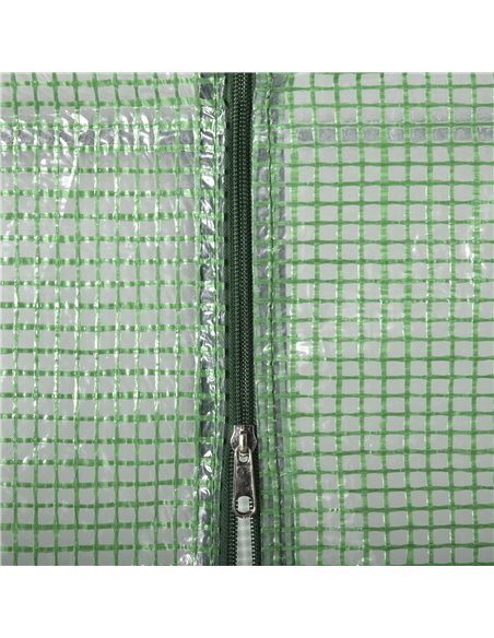 Outsunny Walk-In Greenhouse Portable Gardening Plant Grow House with 2 Tier Shelf, Roll-Up Zippered Door and PE Cover, 141 x 72  - pic 38539 | FastDaddyshop
