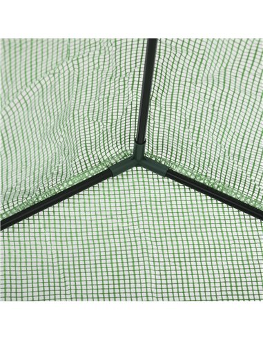 Outsunny Walk-In Greenhouse Portable Gardening Plant Grow House with 2 Tier Shelf, Roll-Up Zippered Door and PE Cover, 141 x 72 
