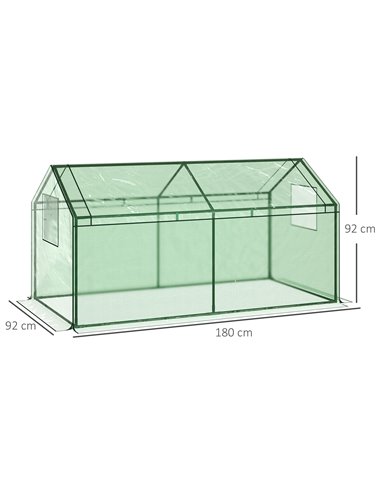 Outsunny Mini Greenhouse Metal Frame Growhouse, Green 845-623