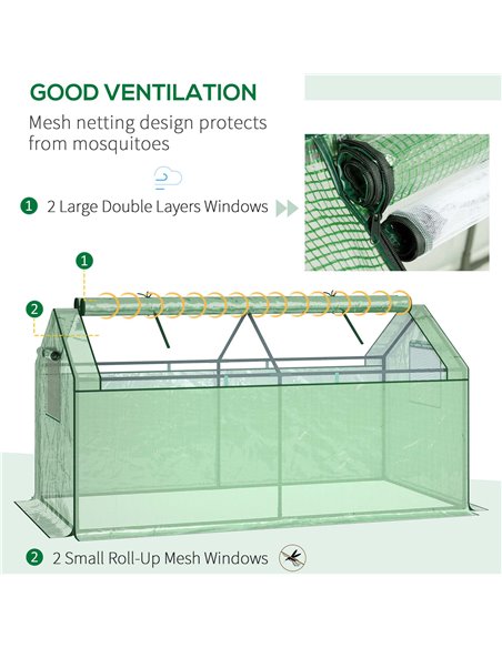 Outsunny Mini Greenhouse Metal Frame Growhouse, Green 845-623 - pic 38599 | FastDaddyshop