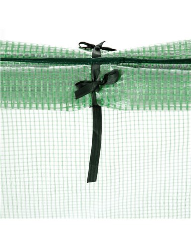 Outsunny Mini Greenhouse Portable Garden Greenhouse Metal Frame Growhouse with Large Zipper Windows for Plants, 180 x 92 x 92 cm