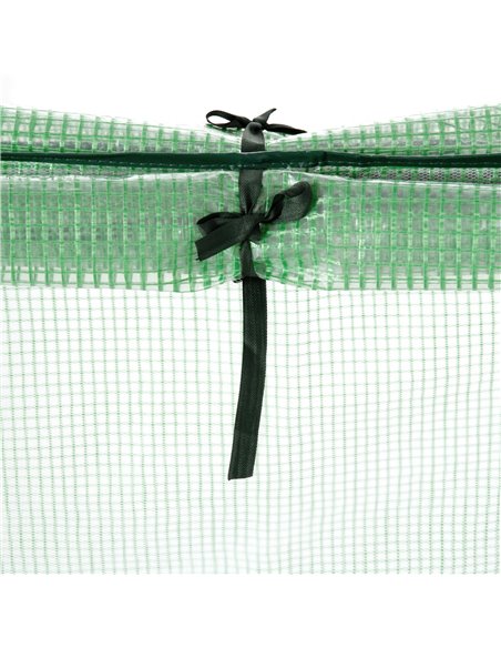 Outsunny Mini Greenhouse Portable Garden Greenhouse Metal Frame Growhouse with Large Zipper Windows for Plants, 180 x 92 x 92 cm - pic 38603 | FastDaddyshop