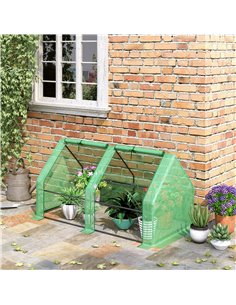 Outsunny Mini Small Greenhouse with Steel Frame, Green 845-204V03GN 2