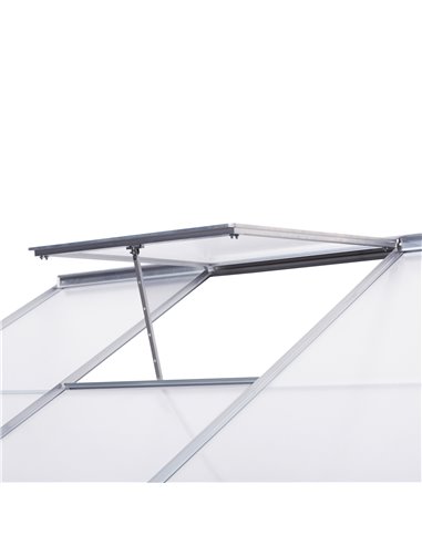 Outsunny Walk-In Greenhouse Lean to Wall Greenhouse Garden Heavy Duty Aluminium Polycarbonate with Roof Vent for Plants, 192 x 1