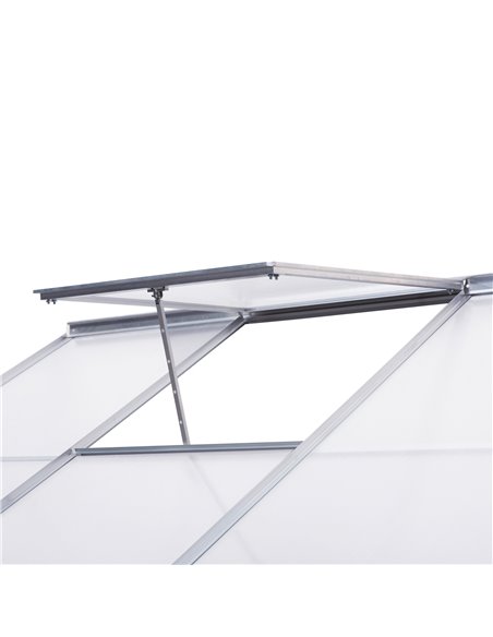 Outsunny Walk-In Greenhouse Lean to Wall Greenhouse Garden Heavy Duty Aluminium Polycarbonate with Roof Vent for Plants, 192 x 1 - pic 38630 | FastDaddyshop