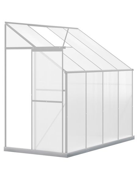 Outsunny Walk-In Lean to Greenhouse, Silver 845-391V03 - pic 38631 | FastDaddyshop