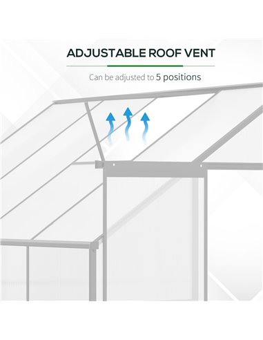Outsunny Walk-In Lean to Greenhouse, Silver 845-391V03