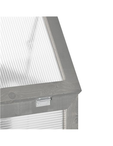 Outsunny 3-tier Wood Greenhouse Garden Polycarbonate Cold Frame Grow House w/ Storage Shelf for Plants, Flowers, Dark Grey 845-1