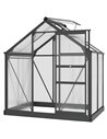 Outsunny Large Walk-In Polycarbonate Greenhouse, Grey & Clear 845-057GY
