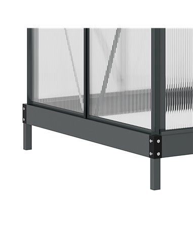 Outsunny Clear Polycarbonate Greenhouse Large Walk-In Green House Garden Plants Grow Galvanized Base Aluminium Frame with Slide 