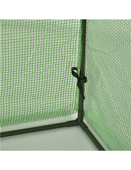 Outsunny PE Tunnel Greenhouse Green Grow House Steel Frame for Garden Backyard with Zipper Doors 295x100x80 cm Green 845-234V05G - pic 38728 | FastDaddyshop