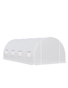 Outsunny 6 x 3 x 2 m Large Walk-In Greenhouse, White 845-120