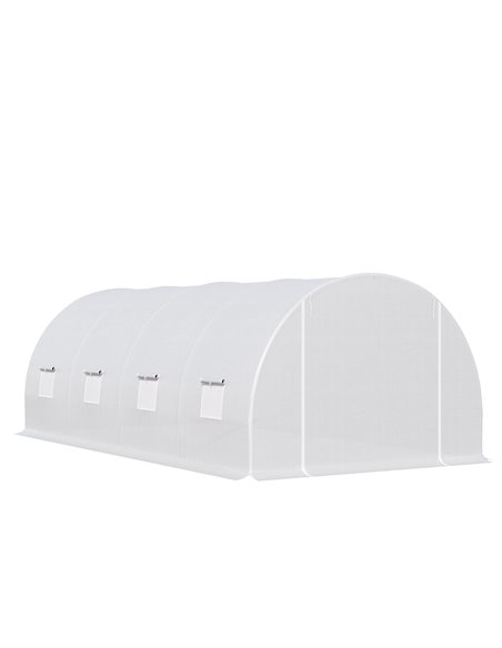 Outsunny 6 x 3 x 2 m Large Walk-In Greenhouse, White 845-120 - pic 38730 | FastDaddyshop