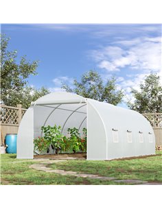 Outsunny 6 x 3 x 2 m Large Walk-In Greenhouse, White 845-120 2