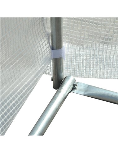 Outsunny 6 x 3 x 2 m Large Walk-In Greenhouse Garden Polytunnel Greenhouse with Metal Frame, Zippered Door and Roll Up Windows, 