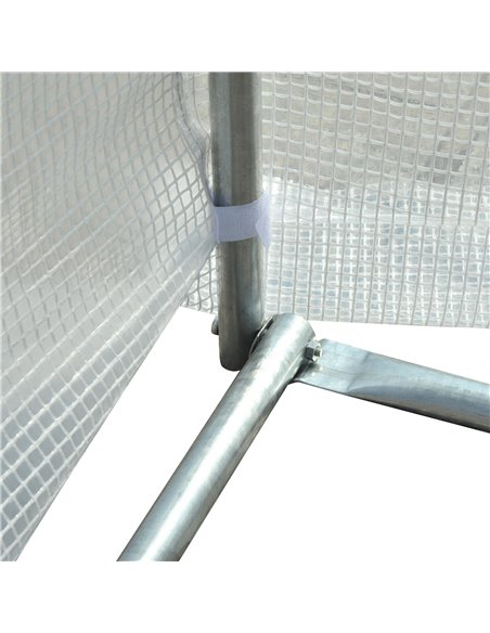 Outsunny 6 x 3 x 2 m Large Walk-In Greenhouse Garden Polytunnel Greenhouse with Metal Frame, Zippered Door and Roll Up Windows,  - pic 38737 | FastDaddyshop