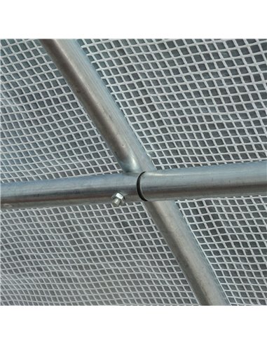 Outsunny 6 x 3 x 2 m Large Walk-In Greenhouse Garden Polytunnel Greenhouse with Metal Frame, Zippered Door and Roll Up Windows, 