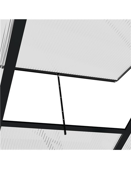 Outsunny Clear Polycarbonate Greenhouse Large Walk-In Green House Garden Plants Grow Galvanized Base Aluminium Frame with Slide  - pic 38747 | FastDaddyshop
