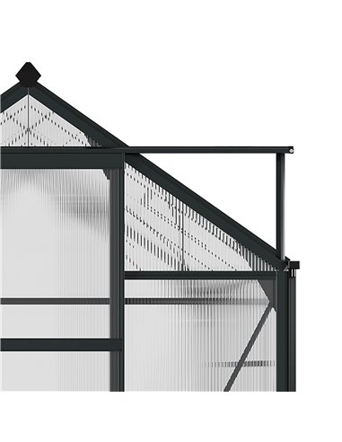 Outsunny Clear Polycarbonate Greenhouse Large Walk-In Green House Garden Plants Grow Galvanized Base Aluminium Frame with Slide 