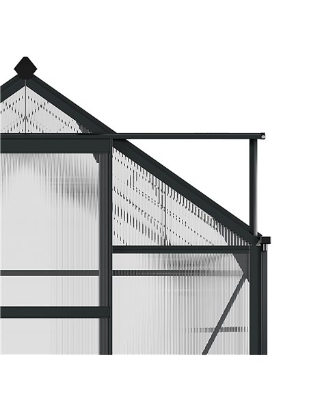 Outsunny Clear Polycarbonate Greenhouse Large Walk-In Green House Garden Plants Grow Galvanized Base Aluminium Frame with Slide  - pic 38756 | FastDaddyshop