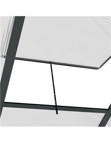 Outsunny 6 x 6 ft Clear Polycarbonate Greenhouse Large Walk-In Green House Garden Plants Grow House w/ Slide Door and Push-Open 