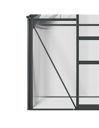 Outsunny 6 x 6 ft Clear Polycarbonate Greenhouse Large Walk-In Green House Garden Plants Grow House w/ Slide Door and Push-Open 