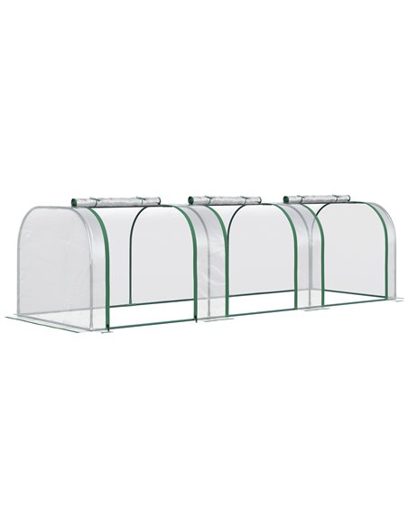 Outsunny PVC Tunnel Greenhouse Green Grow House, Clear 845-234V04CR - pic 38775 | FastDaddyshop