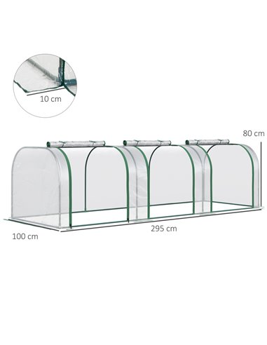 Outsunny PVC Tunnel Greenhouse Green Grow House, Clear 845-234V04CR