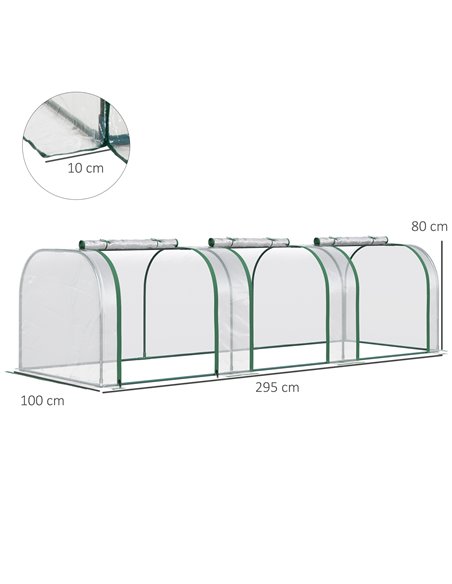 Outsunny PVC Tunnel Greenhouse Green Grow House, Clear 845-234V04CR - pic 38777 | FastDaddyshop
