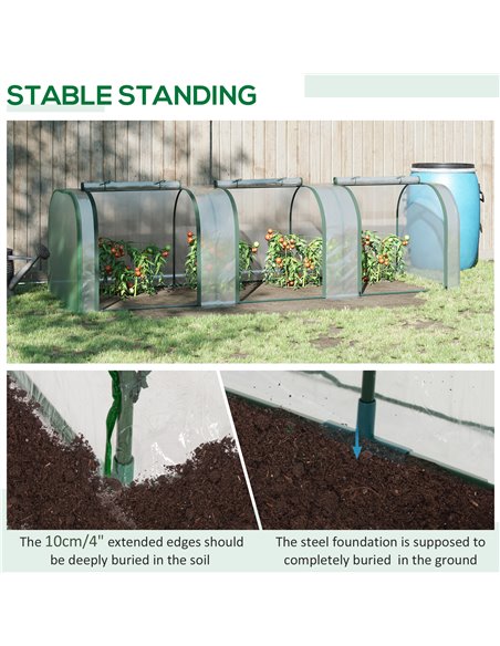 Outsunny PVC Tunnel Greenhouse Green Grow House, Clear 845-234V04CR - pic 38779 | FastDaddyshop